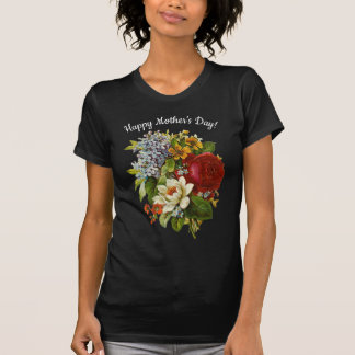 Mother's Day Romantic Summer Bouquet w Red Rose T-Shirt