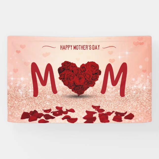 Mother's Day Rose Heart Bouquet - Banner (Horizontal)