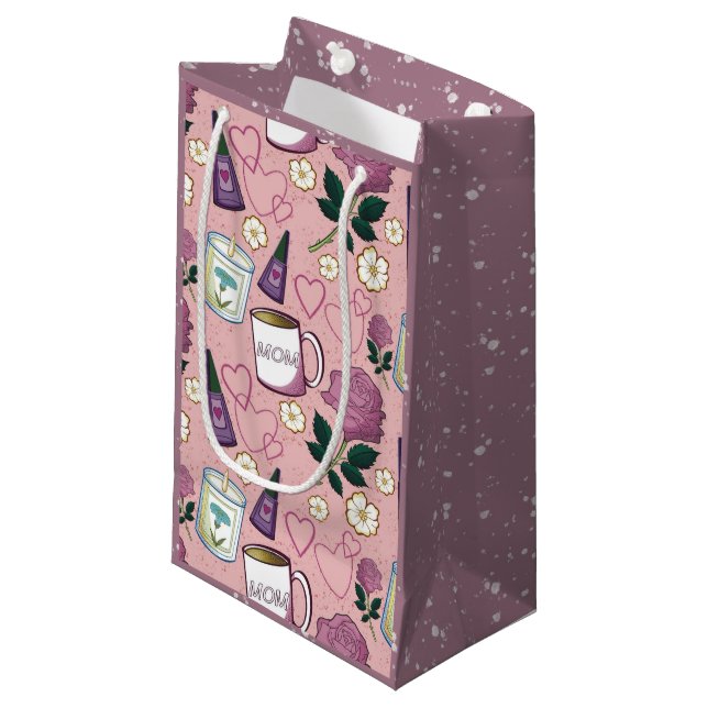 Mother's Day Rose Small Gift Bag (Front Angled)
