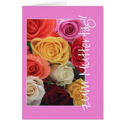 mothers day roses greeting card german
