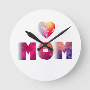 mothers day round clock