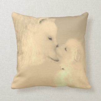 Mother's Day Sammy Mom & Pup Throw Pillow