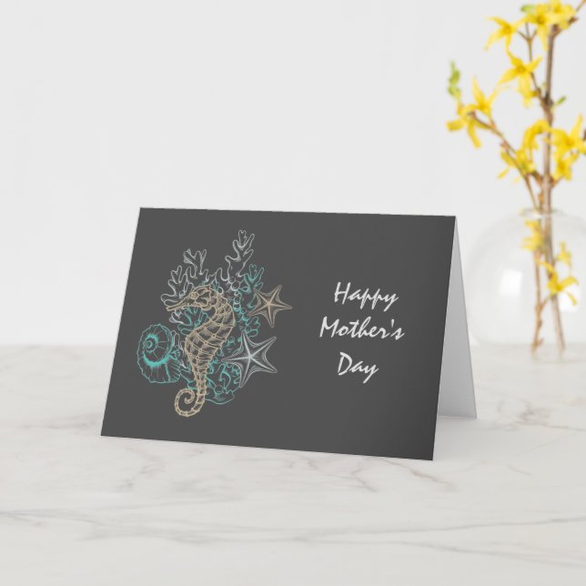 Mother's Day Sealife Composition Greeting Card (Yellow Flower)