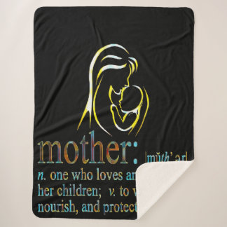 Mother's day sherpa blanket
