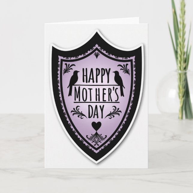 Mothers Day Shield Emblem Card (Front)