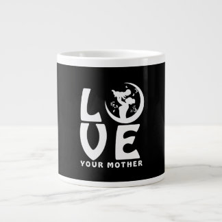 Mother's Day Shirt Mother and Child Silhouette Giant Coffee Mug