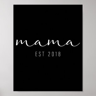 Mother's day shirts mom since 2018 mama est 2018 poster