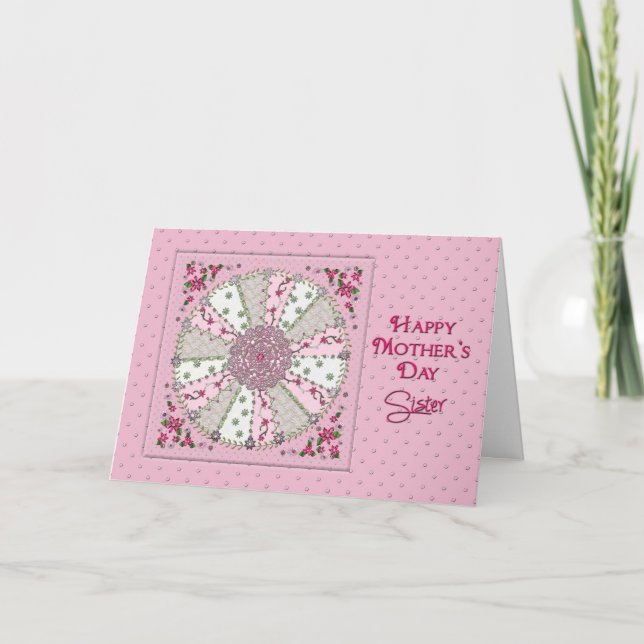 MOTHER'S DAY - SISTER - PRETTY IN PINK CARD (Front)