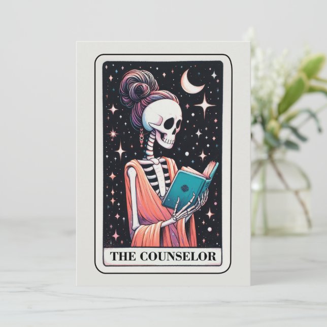 Mother's Day Skeleton The Counselor Tarot Card (Standing Front)