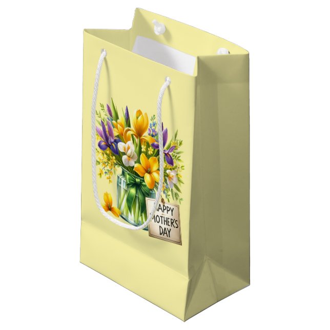 Mothers Day  Small Gift Bag (Front Angled)