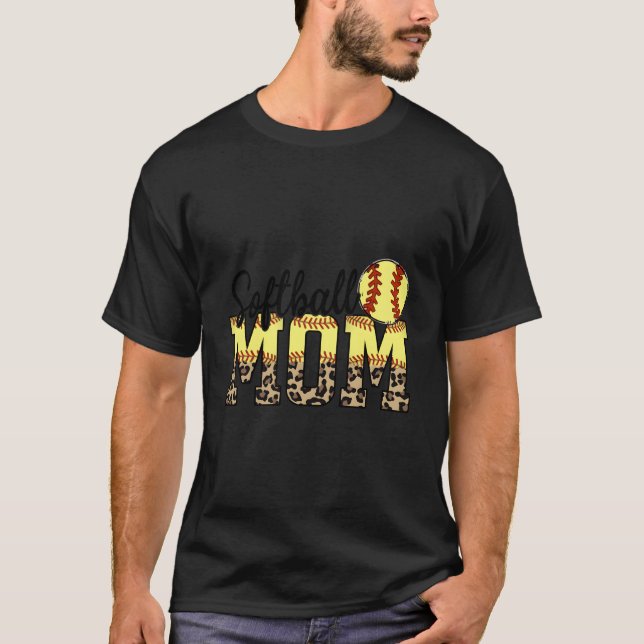 Mothers Day Softball Mom Quotes T-Shirt (Front)