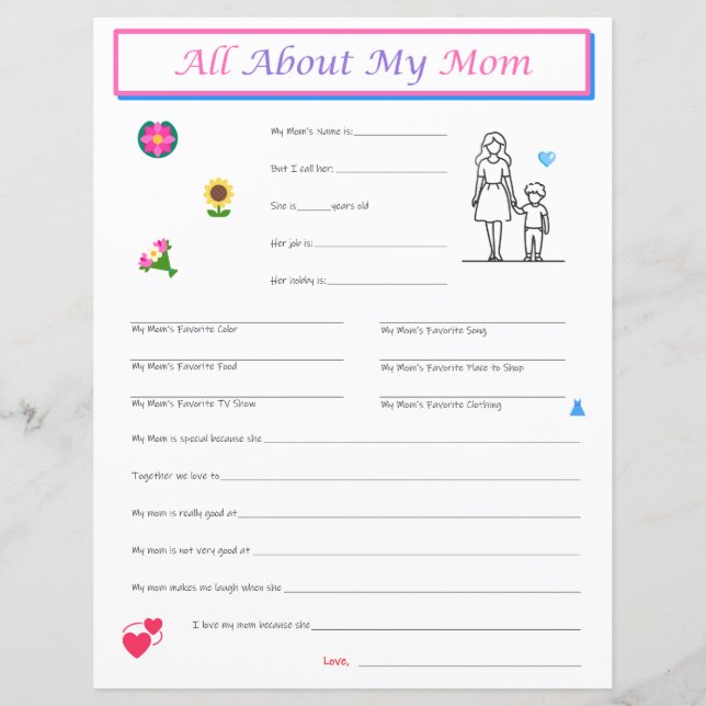 Mother's Day Son Interview Print (Front)