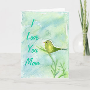 Mothers Day Song Bird Greeting Card