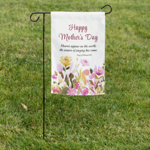 Mother's Day Song of Solomon Bible Verse Flower Garden Flag