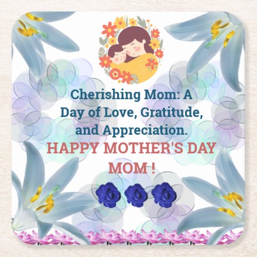 MOTHERS DAY SPECIAL Gift box Square Paper Coaster