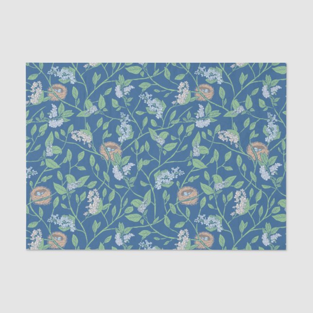 Mother's Day Spring Garden Robin Eggs in Nest Tissue Paper (Front)