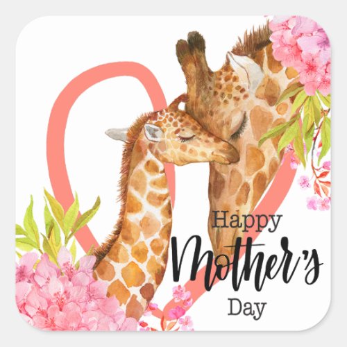 Mothers Day Square Stickers