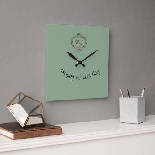 Mothers day  square wall clock
