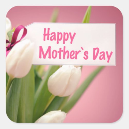 Mothers Day Sticker with Floral Design