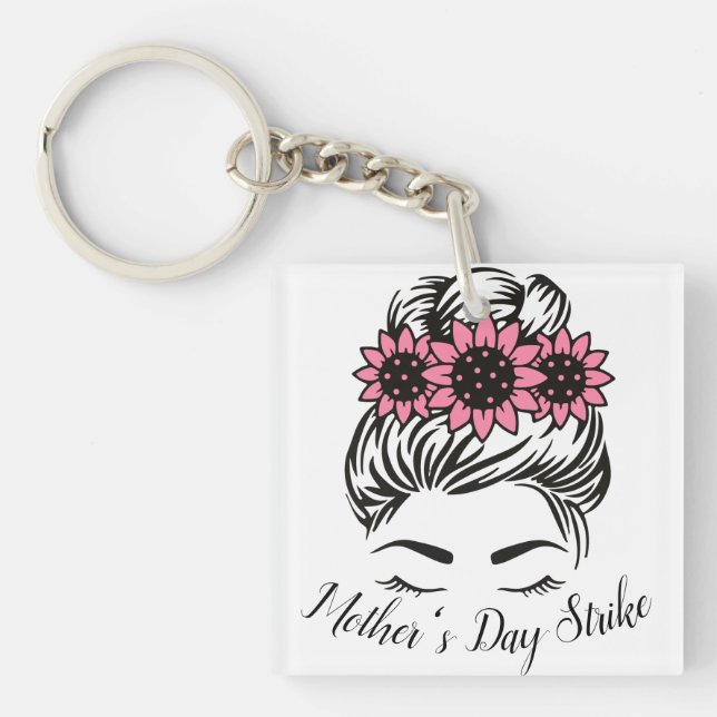 Mother's Day Strike Roe v Wade Womens Rights T-Shi Keychain (Front)
