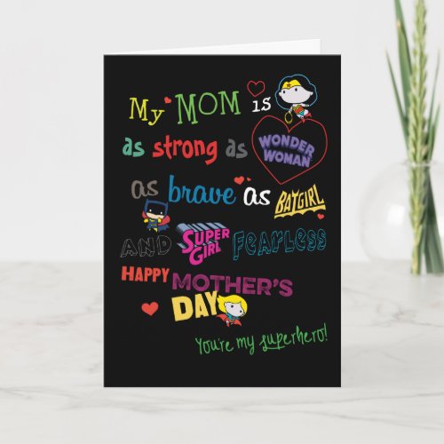 Mothers Day  Strong Brave  Fearless Card