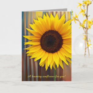 Mother's day sunflower and custom text card