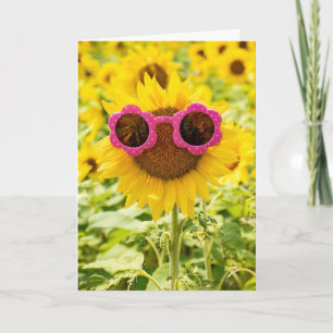 Mother's Day Sunflower with Sunglasses Card