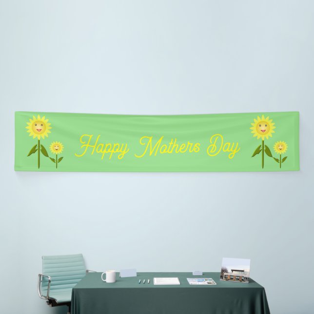 Mothers Day Sunflowers Custom Banner (Tradeshow)