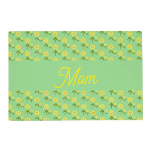 Mothers Day Sunflowers Custom Placemat