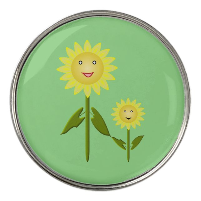 Mothers Day Sunflowers Golf Ball Marker (Front)