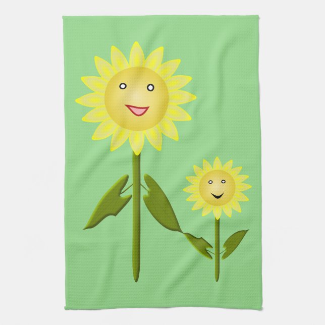 Mothers Day Sunflowers Kitchen Towel (Vertical)