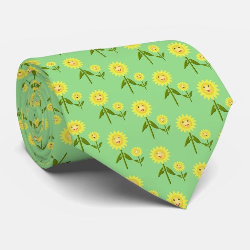 Mothers Day Sunflowers Patterned Neck Tie