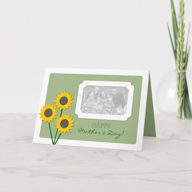 Mother's Day Sunflowers Photo Card (Front)