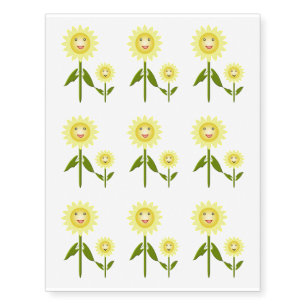 Mothers Day Sunflowers Temporary Tattoos
