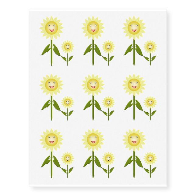 Mothers Day Sunflowers Temporary Tattoos (Front)