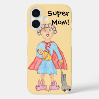 Mother's Day Super Mom iPhone 16 Case