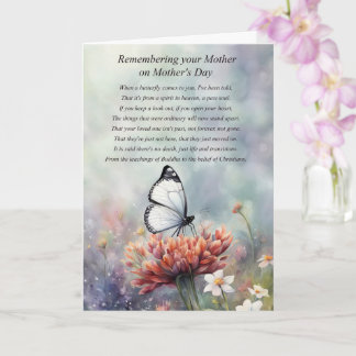 Mothers Day Sympathy Loss of Mother in Memory  Card