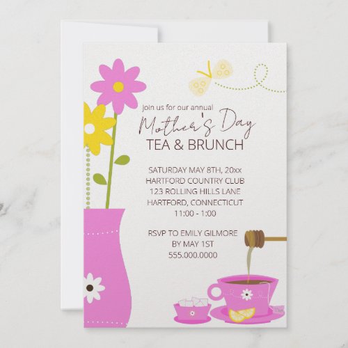 Mothers Day Tea or Brunch Invitations