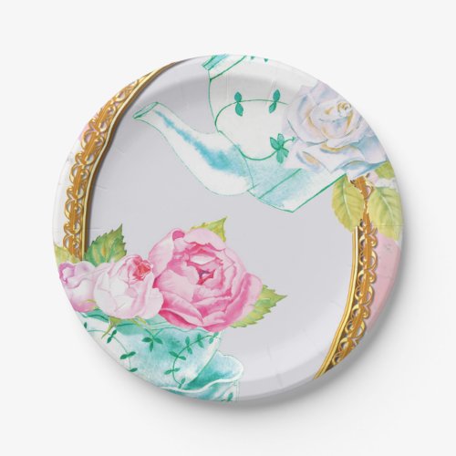 MOTHERS DAY TEA PARTY HOLIDAY PAPER PLATES