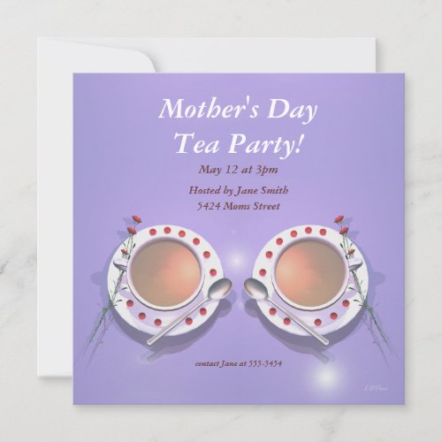 Mothers Day Tea Party Invitation