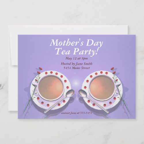 Mothers Day Tea Party Invitation