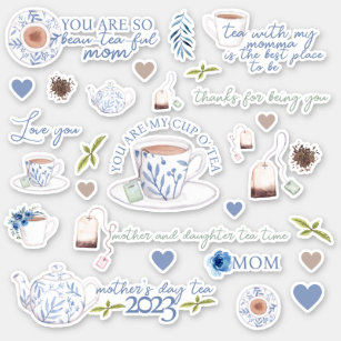 Mother's Day Tea Vinyl Stickers