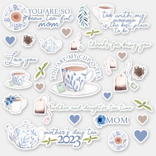 Mothers Day Tea Vinyl Stickers