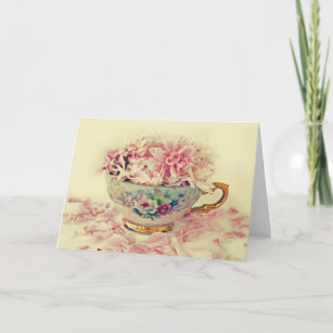 Mothers Day Teacup of Flowers Card