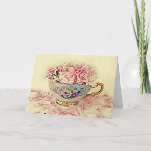 Mothers Day Teacup of Flowers Card