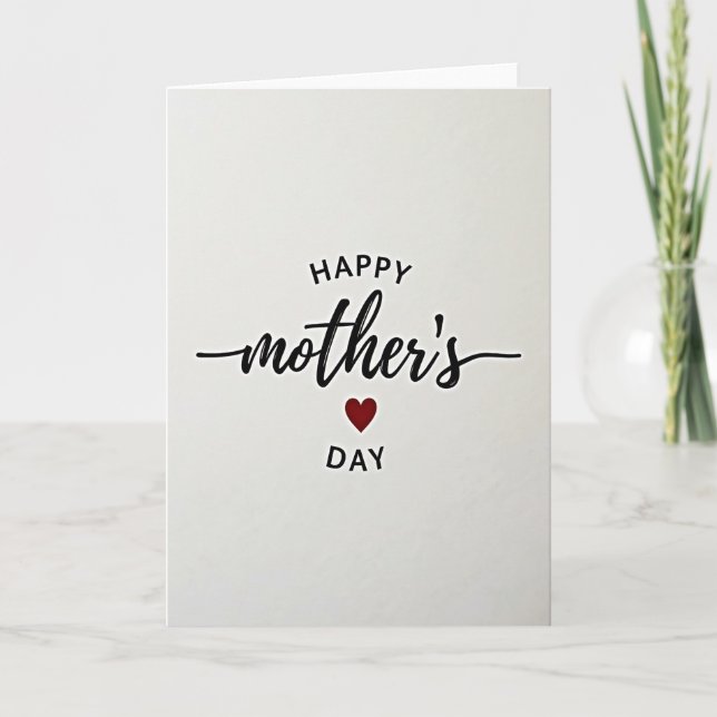 Mothers Day Text Art Card (Front)