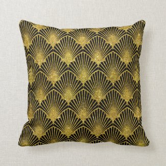 Mothers Day Thai Black and Gold  Throw Pillow