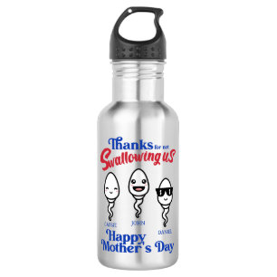 Mother's Day Thanks For Not Swallowing Us Family Stainless Steel Water Bottle