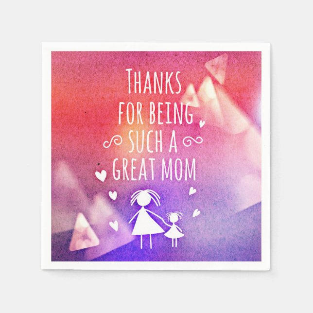 Mother's Day Thanks Napkins (Front)