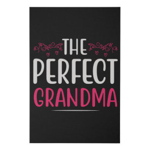 Mother's Day - The Perfect Grandma Faux Canvas Print